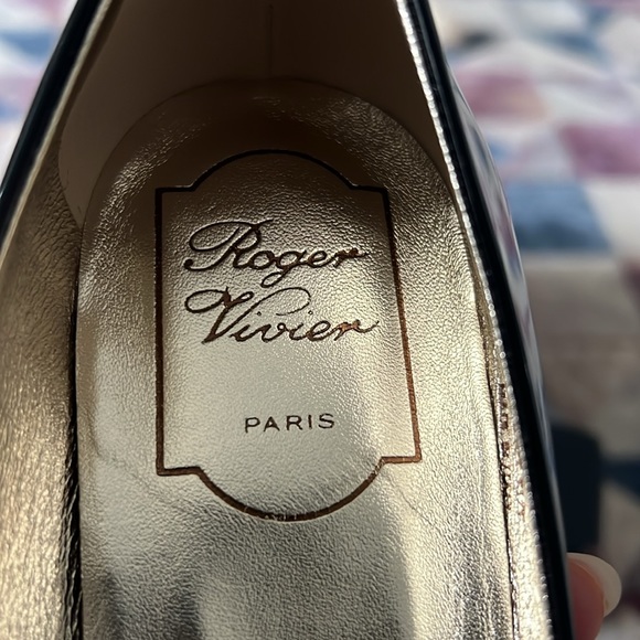 Roger Vivier Black 5cm square heel loafer - Picture 3 of 5